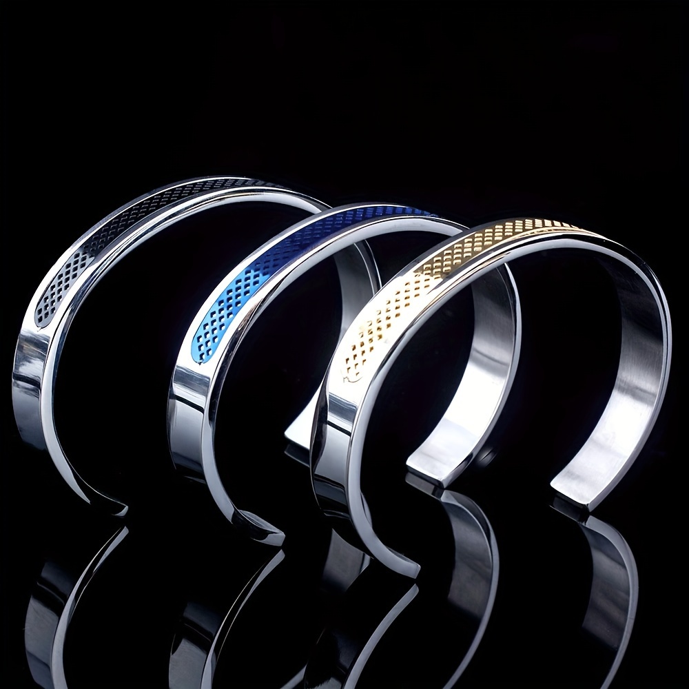 ensemble de bracelets de luxe pour hommes bracelet couronne en acier inoxydable 304 avec détails, plaqué argent, parfait pour un usage quotidien ou comme cadeau, idéal pour noël, la saint valentin
